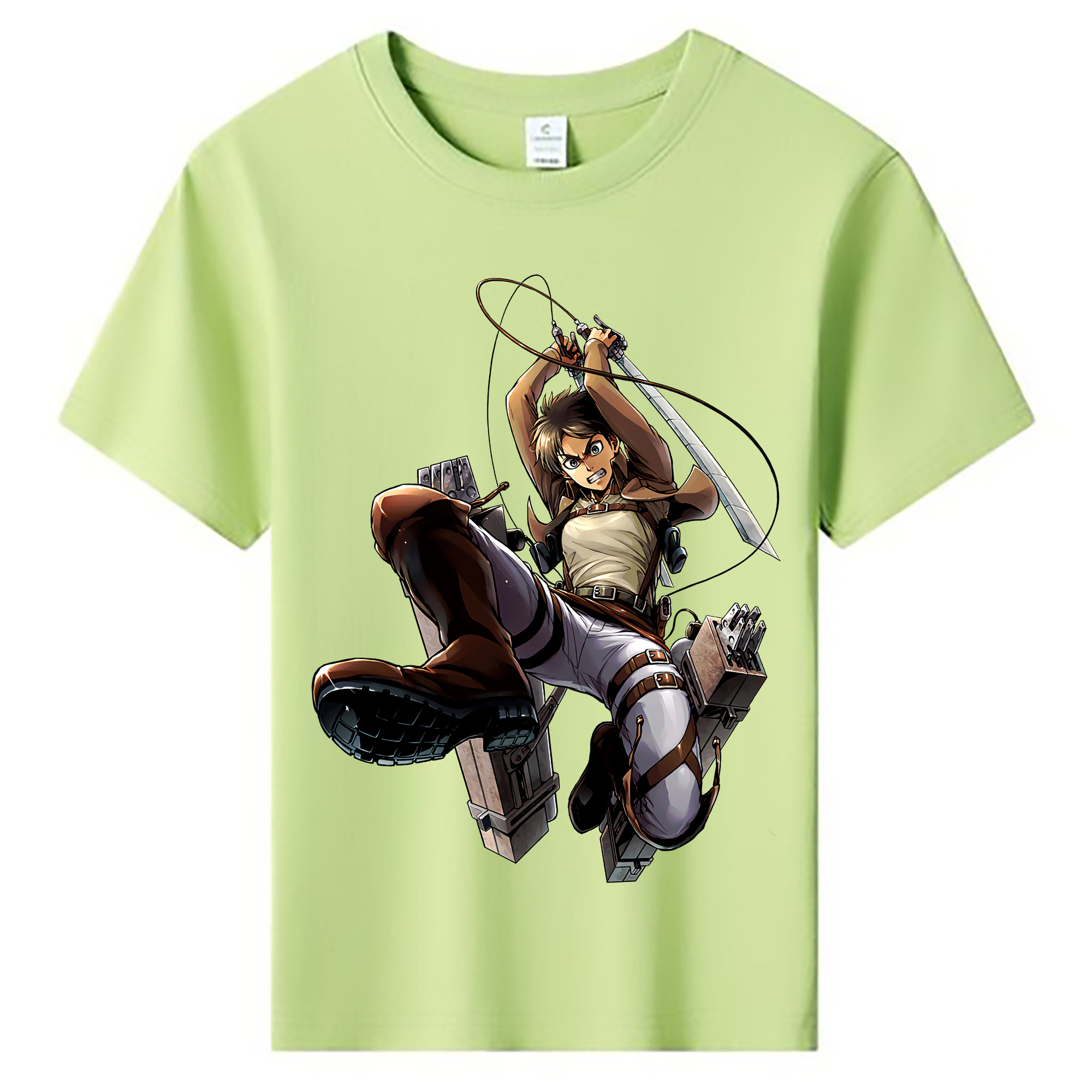 （画像用） 進撃の巨人 エレン･イェーガー Attack on Titan Eren Jäger 綿100％キッズTシャツ（フロントプリント）
